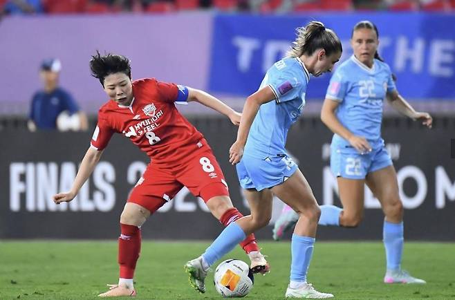 현대제철과 멜버른의 경기 모습 [AFC 홈페이지 캡처. 재판매 및 DB 금지]