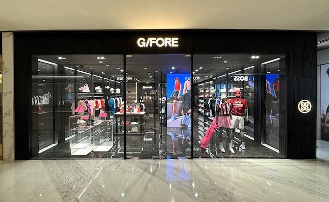 코오롱FnC가 운영하는 골프웨어 브랜드 '지포어'의 중국 심천 믹시몰 매장. / 사진=코오롱인더스트리 FnC부문