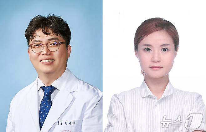 충북대병원 강민규 알레르기내과 교수와 고민정 진료지원전담간호사.(충북대병원 제공. 재판매 및 DB 금지)/뉴스1