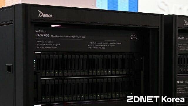 TCO 최소화와 성능 극대화를 두고 개발된 PAS7700. 내년 1분기 출시 예정이다. (사진=지디넷코리아)