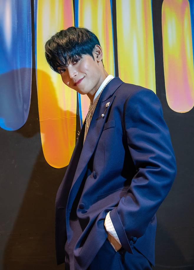 전원 일본인으로 구성된 K팝 현지화 그룹 JO1의 리더 요나시로 쇼./ 조인원 기자