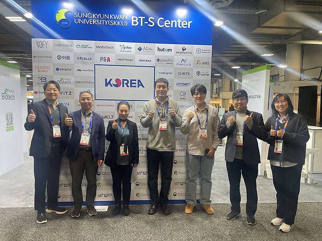 CES 2025 성균관대학교 BT스타트업지원센터 전시관 / 출처=성균관대학교 BT스타트업지원센터