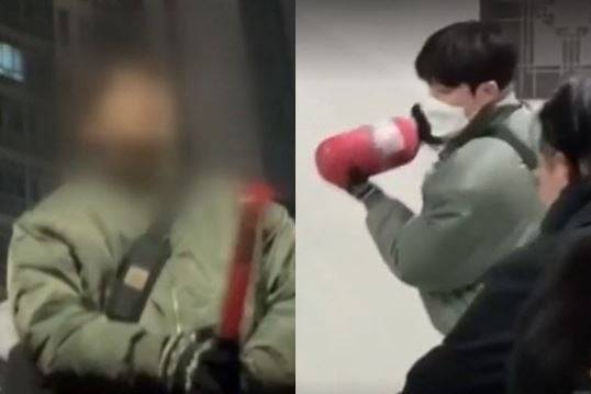 서울서부지법 난동 사태 당시 훼손하는 장면. [JTBC 보도 영상 캡처]