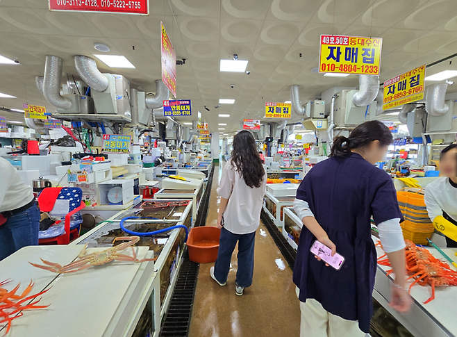 동광어시장, 영덕 대게에는 인증 마크가 달려있다/ 사진=김혜성 여행+ 기자