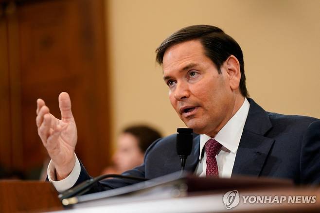 루비오 미국 국무부 장관 [로이터 연합뉴스 자료사진. 재판매 및 DB 금지]