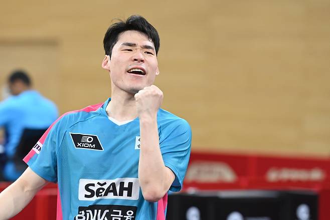 세계탁구선수권 남자단식에 나선 장우진 [대한탁구협회 제공. 재판매 및 DB 금지]