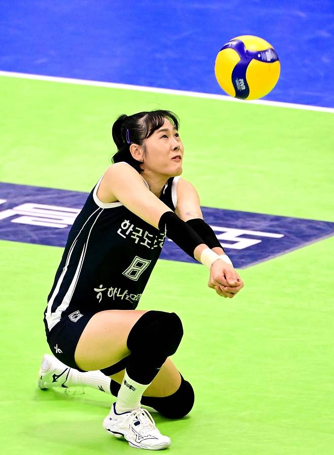 한국도로공사 선수 시절 등번호 8번을 달고 뛰는 임명옥 [한국배구연맹 제공. 재판매 및 DB 금지]