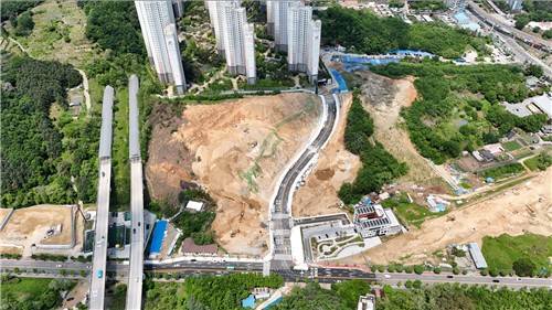 임시 개통한 용인 삼가동 힐스테이트 민간임대아파트 대체 진입도로 [용인시 제공. 재판매 및 DB 금지]