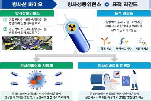 방사성의약품 개념도 [과기정통부 제공. 재판매 및 DB 금지]
