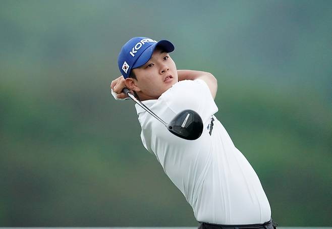 김민수의 힘찬 드라이버 스윙. [코오롱 한국오픈 조직위 제공. 재판매 및 DB 금지]