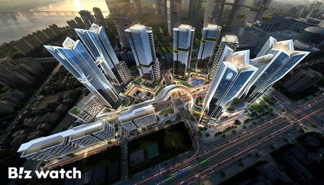 포스코이앤씨가 제안한 오티에르 용산 조감도./자료=포스코이앤씨