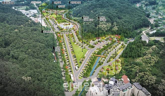성남시 분당구 율동공원 오토캠핑장 계획 조감도.(사진=성남시)