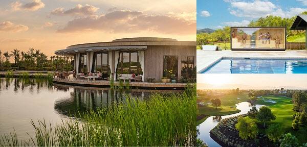 왼쪽부터 시계방향으로 두바이의 디스커버리 듄스 (Discovery Dunes), 하와이의 노스 쇼어 프리저브 (North Shore Preserve), 캘리포니아의 매디슨 클럽 (The Madison Club)