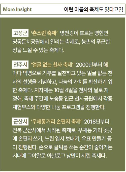 (참고: 각 축제 홈페이지)