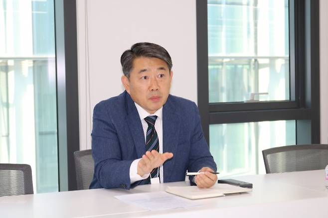 유종상 툴젠 대표가 4월 30일 툴젠 마곡 사옥에서 동아사이언스와 인터뷰를 하고 있다. 툴젠 제공.