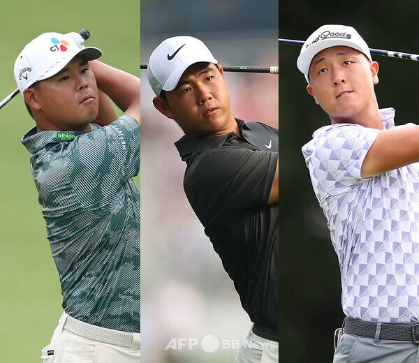 2025년 미국프로골프(PGA) 투어 찰스 슈왑 챌린지에 출전한 김시우, 김주형 프로, 그리고 존 박. 사진제공=ⓒAFPBBNews = News1