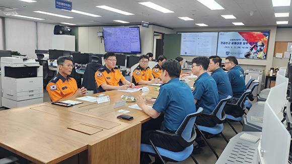 긴급신고 공동대응 실무협의회가 열리고 있다 [사진=대구시]