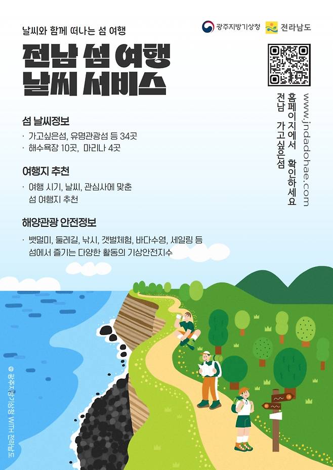 ▲ 섬 여행 날씨 서비스 홍보물 [전라남도]