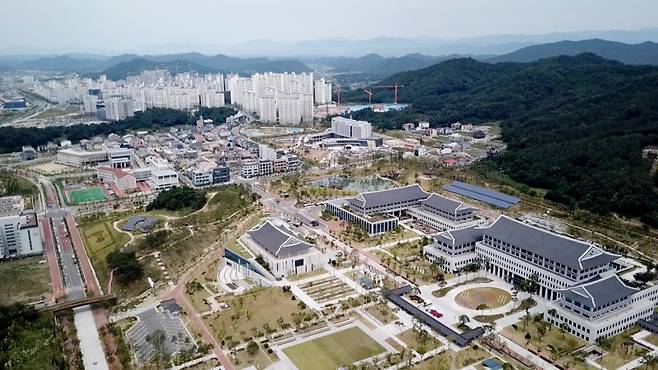 경북도청 신도시 전경, 경북도 제공.