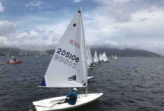 국내 요트 대회 '49er' 경기 모습