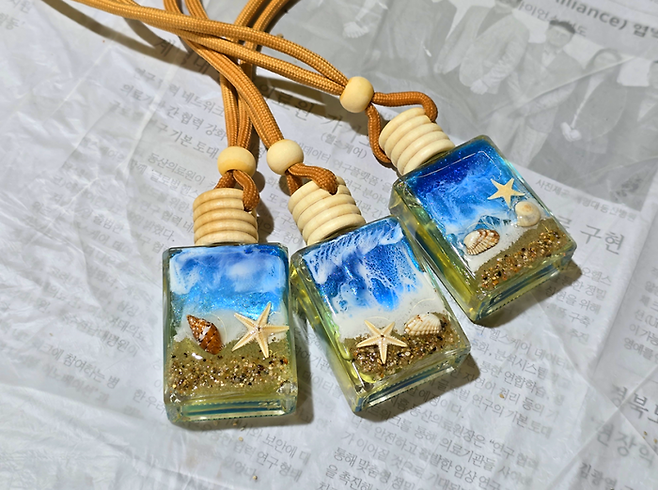 뚝딱이네 공방 차량용 방향제 레진 아트 / 사진=김혜성 여행+ 기자