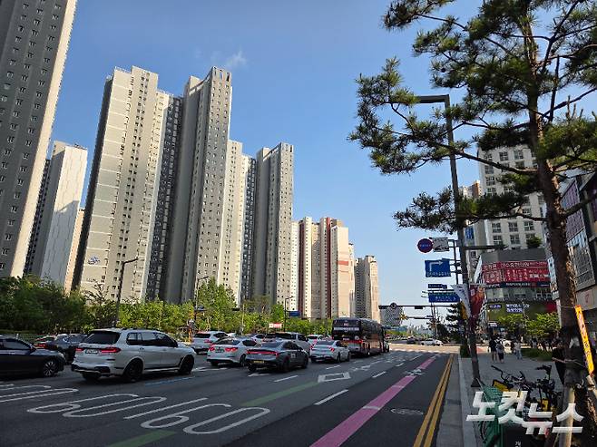 지난 20일 화성 동탄 도심. 정성욱 기자