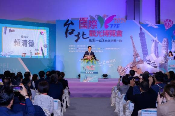 지난해 대만 총통으로 취임하자마자 TTE를 찾아 축사를 한 라이칭더.  KTE 사무국 제공