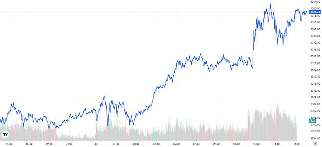TV 국제 금시세(금값) 2.09% 상승 (3358달러)