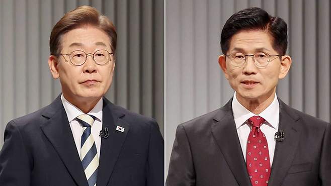 제21대 대선 2차 후보자 토론회 준비하는 이재명-김문수 후보