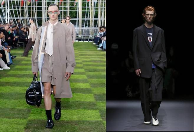 루이비통 등 명품 브랜드 런웨이에 등장한 축구화 제품. 사진=SNS 캡처