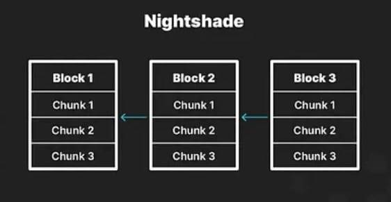 니어 블록체인에서 하나의 블록은 여러 샤드의 '청크'로 구성된다. 나이트셰이드는 이러한 샤드의 청크 구조들을 유연하게 배치하는 역할을 담당한다.  / 사진 = 니어 코리아