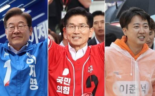 (왼쪽부터)이재명, 김문수, 이준석 대선 후보 [사진 = 연합뉴스]