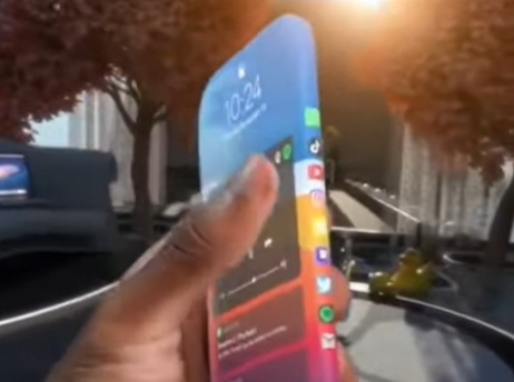 테두리가 아예 없는 ‘베젤리스’ 아이폰 컨셉 이미지 [유튜브 (@MobileFreakKD)]