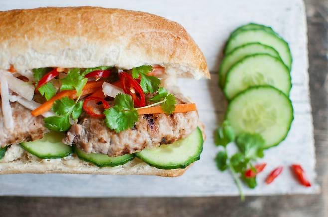 고수가 들어간 반미 샌드위치. 클립아트코리아 제공