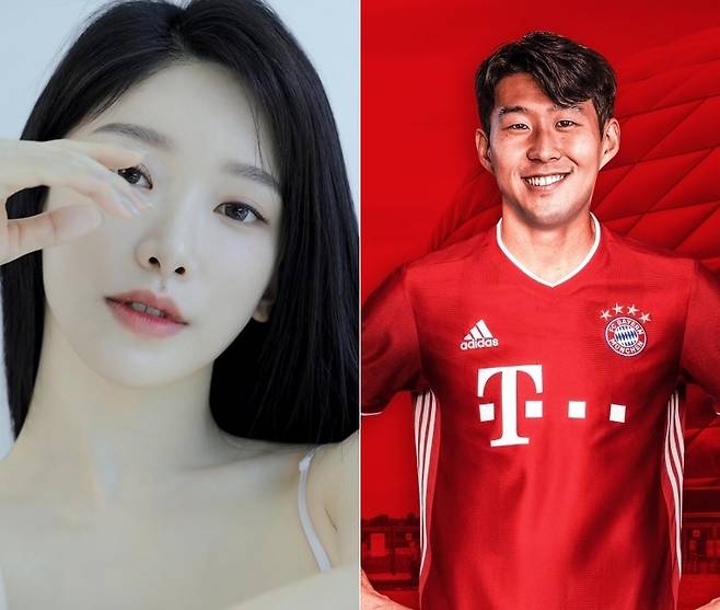 ▲ 정민희, 손흥민. 출처| 개인 계정