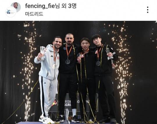 마드리드 월드컵 동메달 따낸 도경동(오른쪽부터)과 박상원. 사진[연합뉴스]