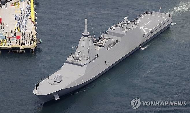 일본 해상자위대 ‘모가미’형 호위함. [교도 연합뉴스]