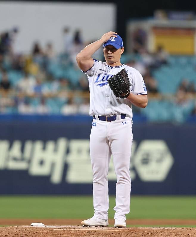 ▲ 1군과 2군의 환경과 집중력 차이는 있겠지만 오승환의 패스트볼 평균 구속은 지난해 대비 2.5km나 떨어졌다. ⓒ삼성 라이온즈