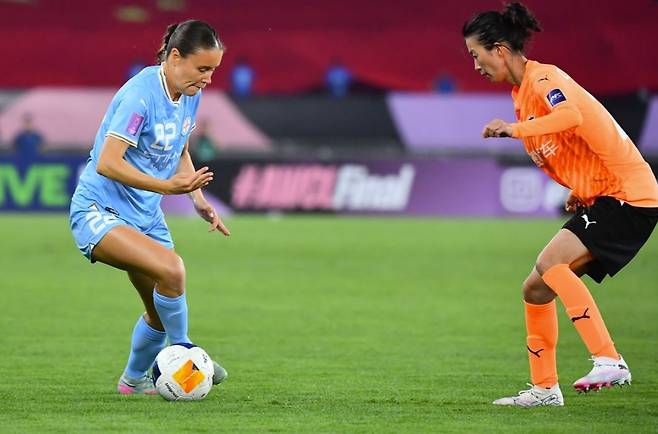 멜버른 시티와 우한 장다의 경기 장면 [AFC 홈페이지 캡처. 재판매 및 DB 금지]