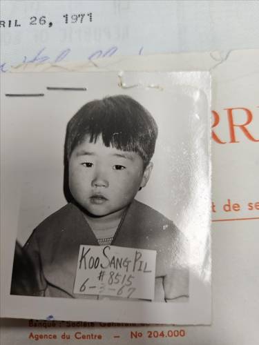 벨기에로 입양 간 구상필 씨의 입양 당시 모습 [몽테뉴해외입양연대 제공]