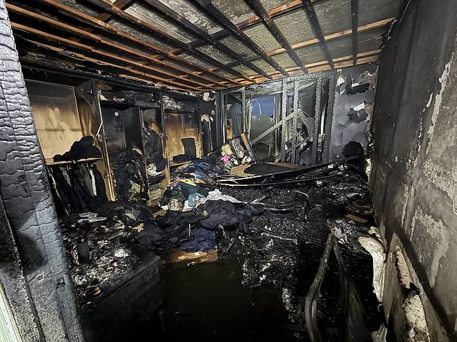 화재 현장 [경남소방본부 제공. 재판매 및 DB 금지]