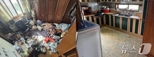 경남도 통합돌봄 체계 지원 중 하나인 '클린버스' 지원을 통해 깨끗해진 사천시 김 모씨의 집 모습.(경남도 제공. 재판매 및 DB금지)