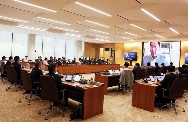 23일 재계에 따르면 SK그룹이 다음 달 13~14일 하반기 경영전략회의를 개최한다. 사진은 지난해 6월 경영전략회의가 열리고 있는 모습. /SK그룹