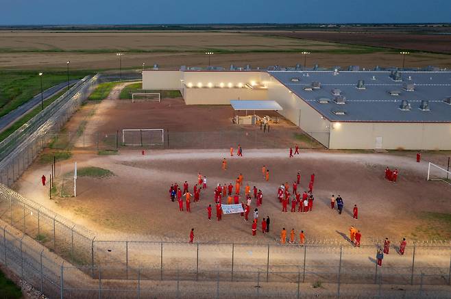 텍사스주 앤슨의 불법이민자 감금 시설. /연합뉴스