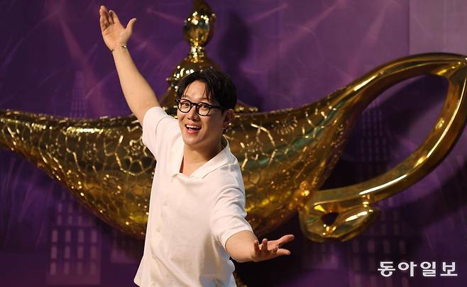 13일 서울 송파구 샤롯데씨어터에서 만난 배우 정원영은 “인간적이면서도 귀여운 지니 캐릭터를 보여주고 싶었다”고 말했다. 신원건 기자 laputa@donga.com