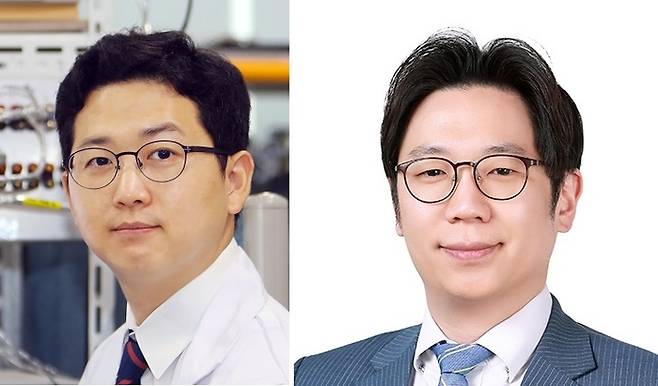 진현규 포스텍 교수(왼쪽)와 한정우 서울대 교수