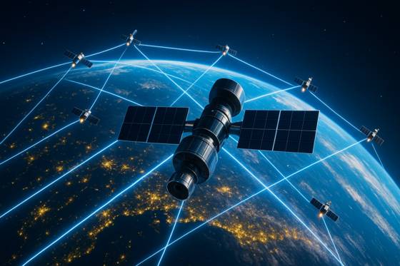 인공지능(AI) 그림 생성기 ‘ 달리(DALL·E)’를 이용해 그린 우주 인터넷네트워크.