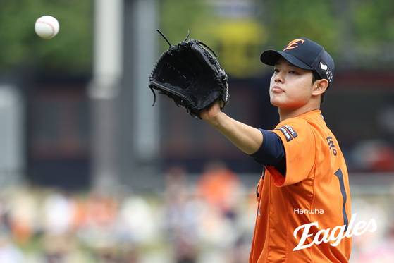 25일 대전 롯데전에서 고전한 한화 문동주. 사진 한화 이글스