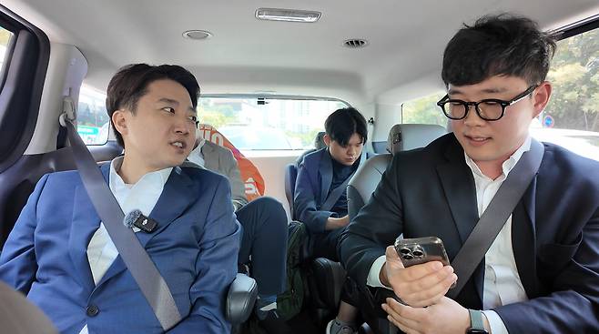 이준석 개혁신당 대선 후보가 25일 머니투데이 더300(the300)과 인터뷰에 응하고 있다. /사진=박소연 기자