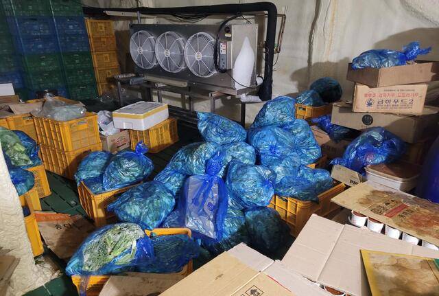 냉동 창고에 보관 중인 원재료 모습. 식약처